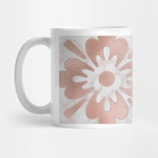 Maldives mandala - rose gold marble Mug